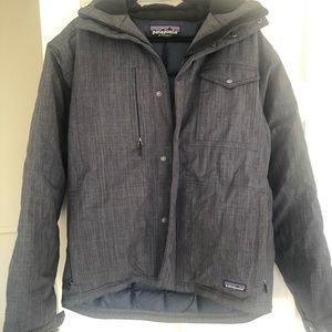 Patagonia Heathered Blue Goose Down Parka, M